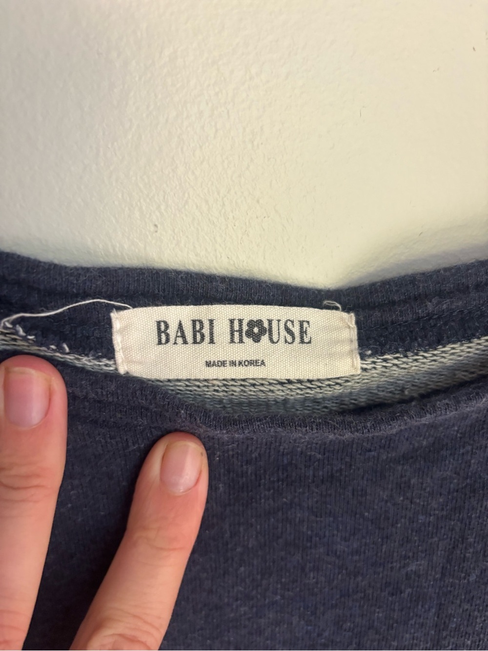 Bank House Made In Korea Sweater Navy Blue Pinafore Dress - Picture 5 of 6